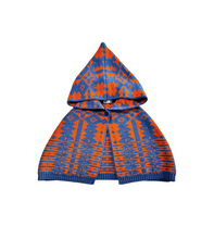 Load image into Gallery viewer, Eryri Cape - Denim / Pumpkin