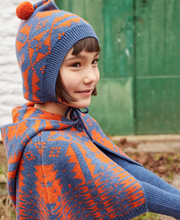 Load image into Gallery viewer, Eryri Cape - Denim / Pumpkin