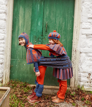 Load image into Gallery viewer, Eryri Cape - Denim / Pumpkin