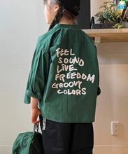 Load image into Gallery viewer, Band Collar Big Shirt 1642101-Green
