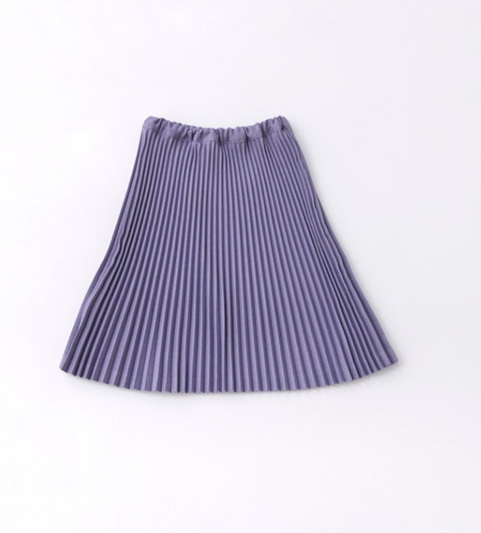 Amunzen Pleated Skirt-Purple