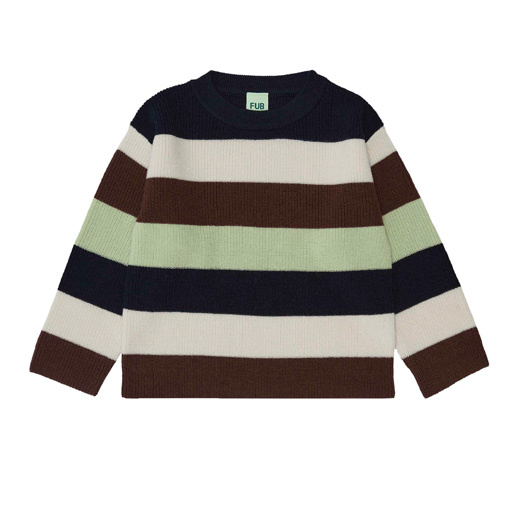 1423 Multistriped Sweater amber/ecru/dark navy/pis