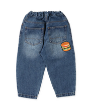 Load image into Gallery viewer, 1642601 Uneven Denim HAMBURGER Balloon Pants-BLUE
