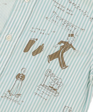 Load image into Gallery viewer, London Striped Broadcloth Scribble Shirt-22580106-28LGN

