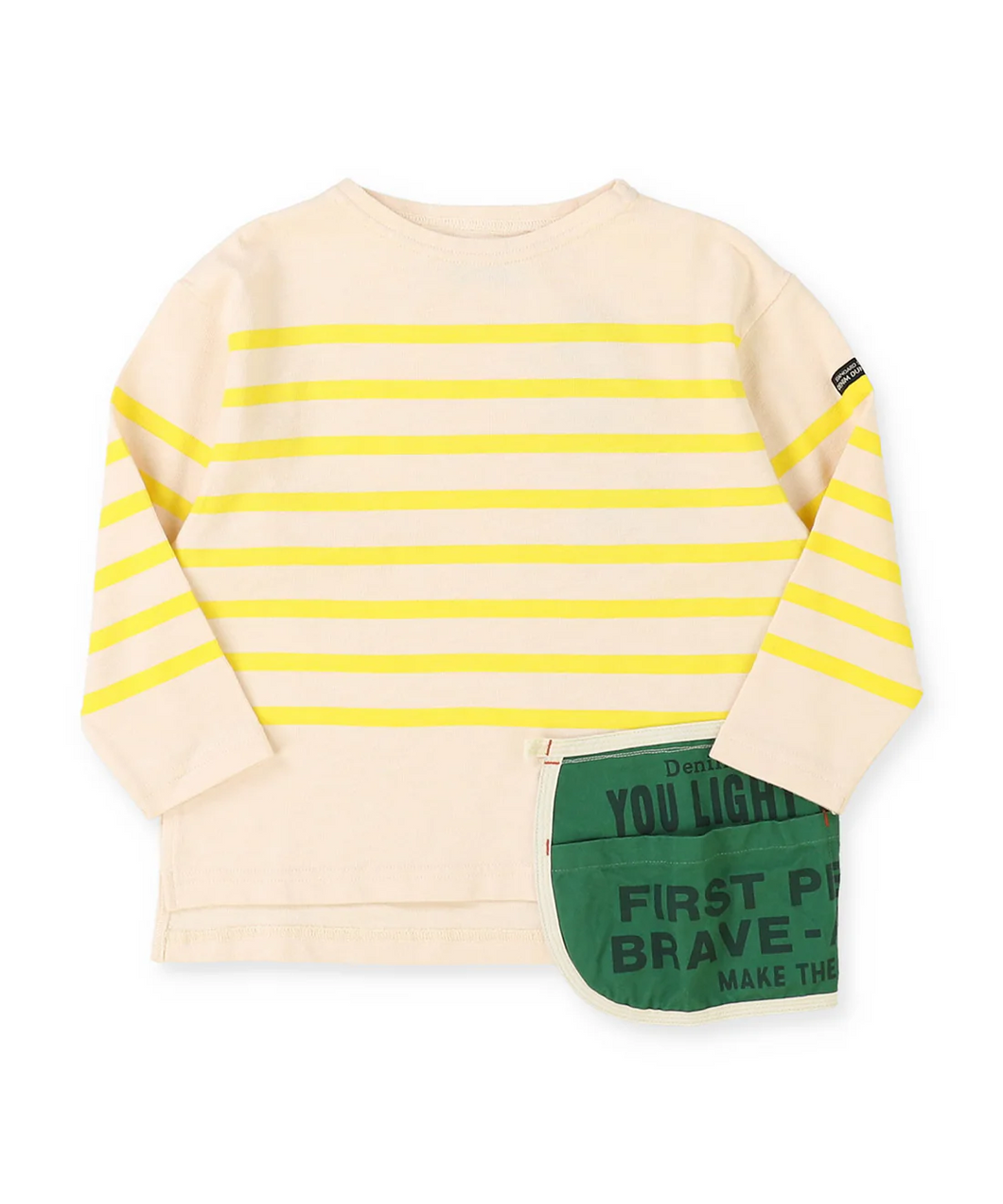 Striped PENNIE Pocket Long Sleeve Tee-22580434-11OW
