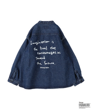 Load image into Gallery viewer, 8oz Denim SNOOPY Bandcollar Shirt 42681170-4NV
