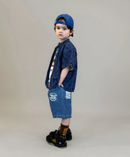 Load image into Gallery viewer, 8oz Denim Graffiti Twisted Shorts 42620616-14BL
