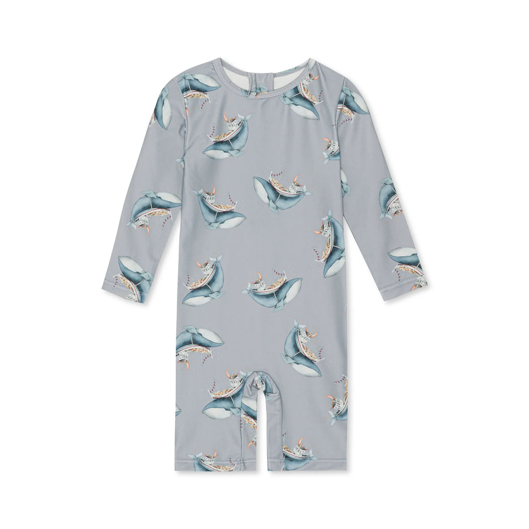 aster onesie - whale boat
